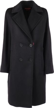 Max Mara Cappotto Agenda - Dames - Mantel - Zwart - 2XS - Wol - Jassen