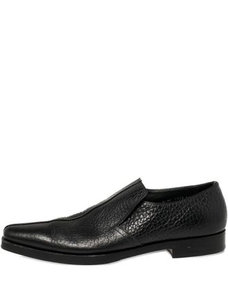 Prada leather slip-on loafers - Black
