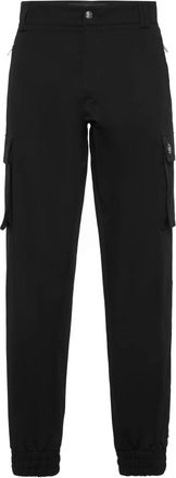 Philipp Plein Basic Cargo Joggers - Heren - Slim Fit Broeken - Zwart - S - Katoen - Broeken