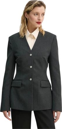 Nanushka Jassen, Dames, Grijs, M, Wol, Lenke Blazer