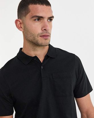 Jacamo Pure Cotton Jersey Pocket Polo Long