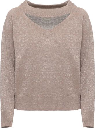 D.exterior Jersey de punto con cuello redondo - Knitwear - Mujer - Beige - XS