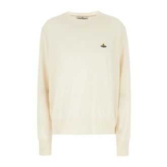 Vivienne Westwood Round-neck Knitwear, male, Beige, Size: XL Alex Round Neck Sweater