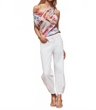 L'agence Krista Tapered Jeans In Blanc