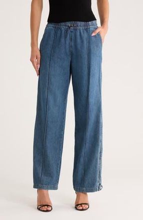 SIMKHAI Mila High Waist Side Zip Jeans in Coronado at Nordstrom Rack, Size 28