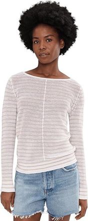 Tommy Bahama Cedar Linen Stripe Bateau Neck Sweater Womens Sweater White : LG (US 12-14), Linen/Rayon