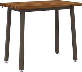 vidaXL 110 X 55 X 75 Cm Madera De Acacia S&oacute;lida Natural Y Caf&eacute; Vidaxl