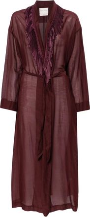Forte_Forte Cappotto con frange - Rosso