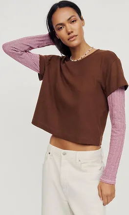 Pilcro Twofer Long Sleeve Tee