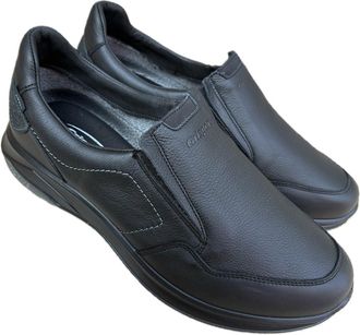 Grisport Mens Winter Shoes City Moccasins Leather Without Laces Slipfit Waterproof Gritex Non-Slip Sole Active Bottom, Black Avon, 9.5 UK