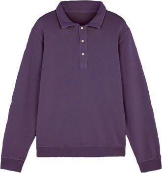 Fortela Hunting Long Sleeve Fleece Jersey Polo Shirt in Violet at Nordstrom, Size Large Eu