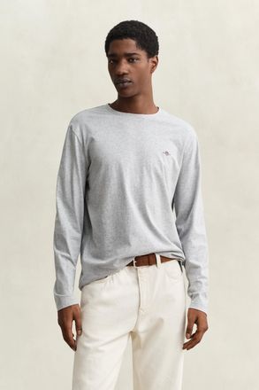 GANT Men Shield Long Sleeve T-Shirt (XXXL) GREY MELANGE