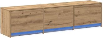 vidaXL TV Cabinet with LEDs with Drawer Artisian Oak 162 x 34 x 40 cm vidaXL
