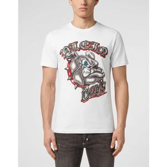 Philipp Plein Jersey T-Shirt Bulldog Plein Boys Men in White at Nordstrom, Size Xxx-Large