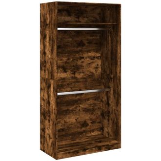 vidaXL Vidaxl - Armario Madera Contrachapada Color Roble Ahumado 100x50x200 Cm
