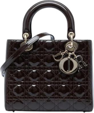 Dior Pre-owned Lady Dior Handtas - Dames - Vintage Handtas - Paars - ONE Size - Leer - Vintage