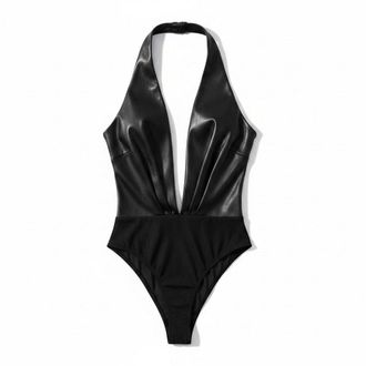 Andamane Faux leather bodysuit Woman M