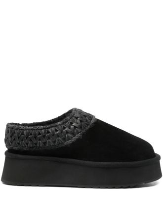 Mou 50mm slip-on platform slippers - Black