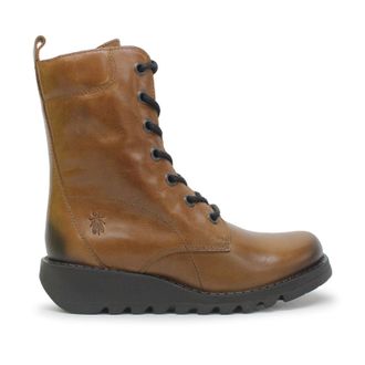 FLY London SILF015FLY Rug Leather Womens Ankle Boots - Mid Brown - Size:UK 7