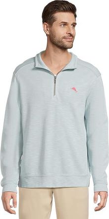 Tommy Bahama Tobago Bay Half Zip Mens Sweatshirt Sterling Blue : 3XL, Cotton/Lyocell/Tencel