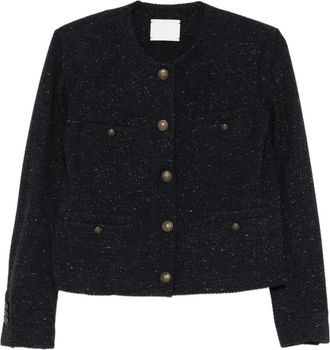 Circolo 1901 Button-up tweed jack - Zwart