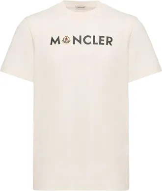 Moncler Moncler Logo Cotton T-shirt, Men, White, Size: 3xl