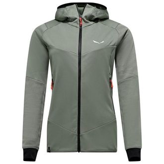 Salewa Sella Crevasse Hooded Jacket Fleecejacke f&uuml;r Damen | oliv/grau