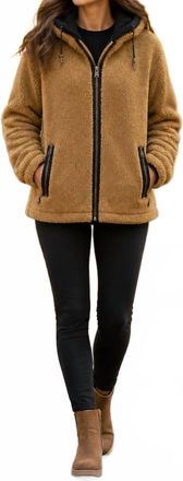 Pendleton Star Sherpa Jacket In Bronze Autumn/black