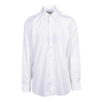 Etro shirt - Heren - Zakelijke Overhemden - Wit - 5XL - Katoen - Overhemden
