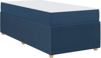 vidaXL Estructura De Cama Con Colch&oacute;n Azul 100 X 200 Cm Tela Vidaxl