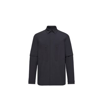 Moncler Moncler Logo 2-in1 Shirt Jacket, Men, Black, Size: Xxl