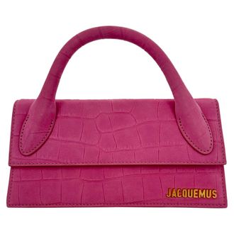 Jacquemus Le Chiquito Long Top-handle Bag in Pink Leather