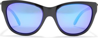 Oakley 55mm Iridescent Polarized Sunglasses in Polished Black /Violet at Nordstrom Rack