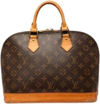 Louis Vuitton Pre-owned Monogram Alma PM - Dames - Vintage Handtas - Bruin - ONE Size - Leer - Vintage