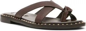 Steve Madden Brutus Slide Sandal in Brown Leather at Nordstrom, Size 5.5