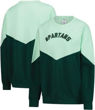 ZooZatZ Womens ZooZatz Mint Michigan State Spartans Bestie Oversized Pullover Sweatshirt at Nordstrom, Size Medium