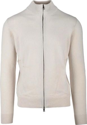 LUIGI BORRELLI NAPOLI Zip Cardigan - White