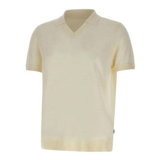 HUGO BOSS Hugo, V-neck Knitwear, male, White, Size: 2XL L_Naden Polo