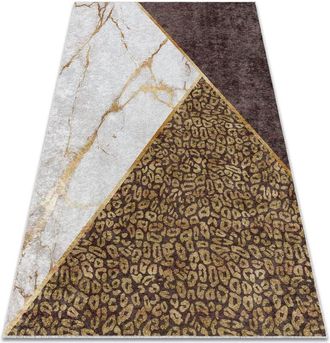 RugsX Rugsx - miro 51338.805 washing carpet Marble, geometric anti-slip - brown brown 160x220 cm