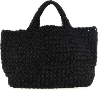 Naghedi Tassen, Dames, Zwart, ONE Size, Denim, St. Barths Double Weave Midi Tote