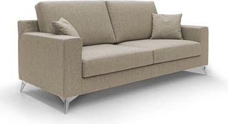 Divani.Store Michael Canap&eacute; De Tela Impermeable Y Antimanchas 206 Cm Marr&oacute;n