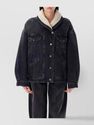 Isabel Marant denim jacket with faux fur detail