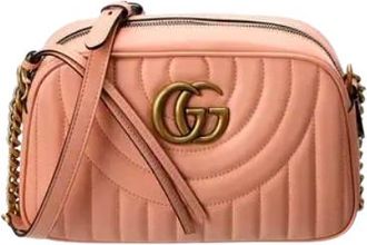 Gucci Small Peach GG Marmont Shoulder Bag