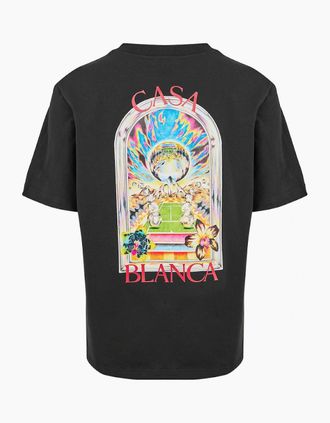 Casablanca Mens CASABLANCA Tennis Crash T-Shirt Black - Size: 40
