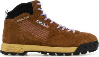Autry Brown Suede Logo Sneakers