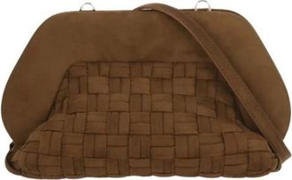 Themoir&egrave; Bios Medium Suede Croco Effect - - Bags - Donna - Marrone - ONE SIZE