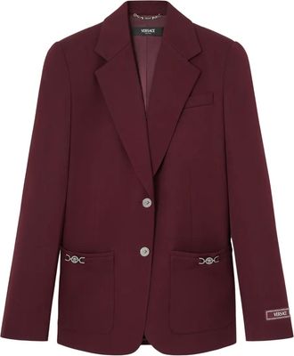 Versace Medusa-detail pocket blazer - women - Fabric - 36 - Red