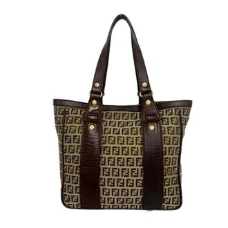 Fendi Pre-owned Vintage Canvas Tote Bag - Dames - Vintage Shopper - Bruin - ONE Size - Leer - Vintage
