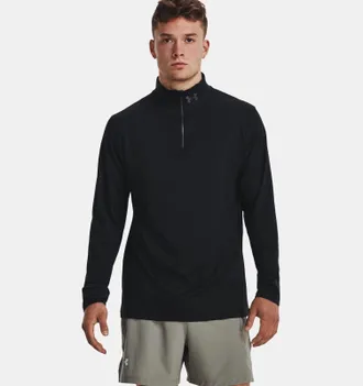 Under Armour Qualifier Running Top Mens Black Thumbhole Sleeve 1/4 Zip DSGL 5