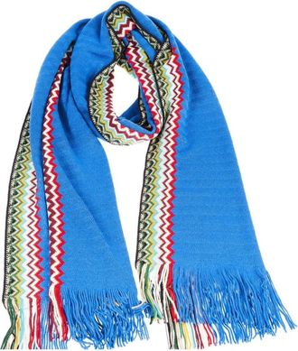 Missoni Winter Scarves, male, Multicolor, Size: ONE SIZE Geometric Fringed Scarf
